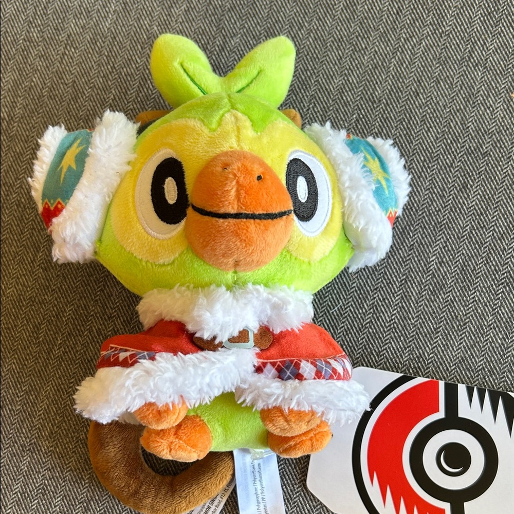Pokémon Grookey Winter Carnival, Christmas 2020, 7” plush, NWT